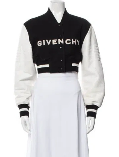 Pre-owned Givenchy Wool Bomber Jacket In Black