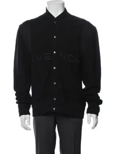 Pre-owned Givenchy Wool Bomber Jacket In Black
