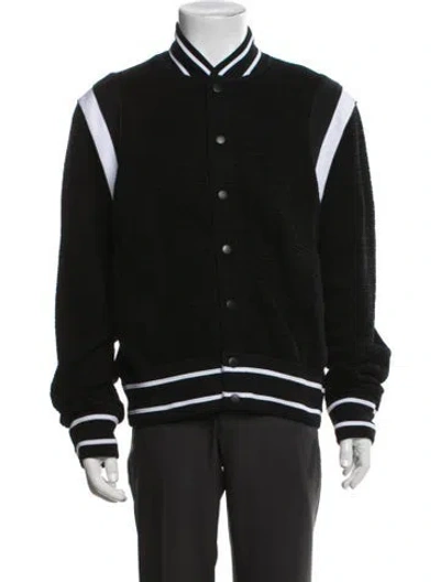 Pre-owned Givenchy Wool Bomber Jacket In Black