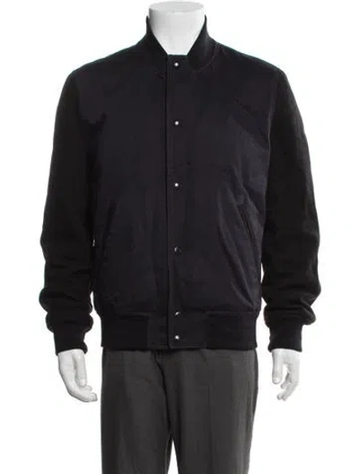 Pre-owned Givenchy Wool Bomber Jacket In Blue