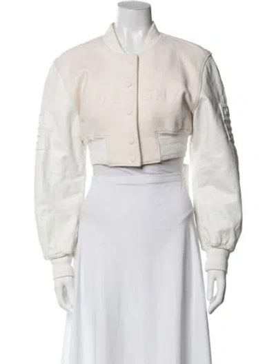 Pre-owned Givenchy Wool Bomber Jacket In Neutrals