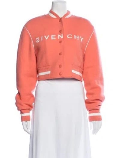 Pre-owned Givenchy Wool Bomber Jacket In Pink