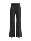 Givenchy Wool Grain De Poudre Bootcut Trousers In Black