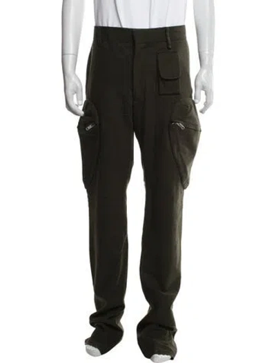 Pre-owned Givenchy Wool Cargo Pants In Green