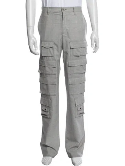 Pre-owned Givenchy Wool Cargo Pants In Grey