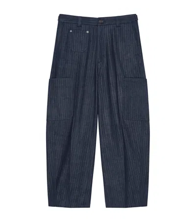 Givenchy Wool Cargo Trousers In Blue