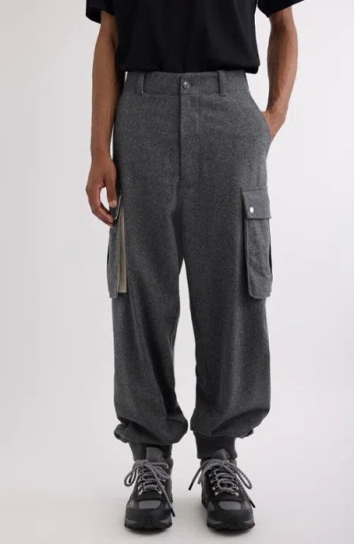 Givenchy Wool Cargo Trousers In Medium Grey