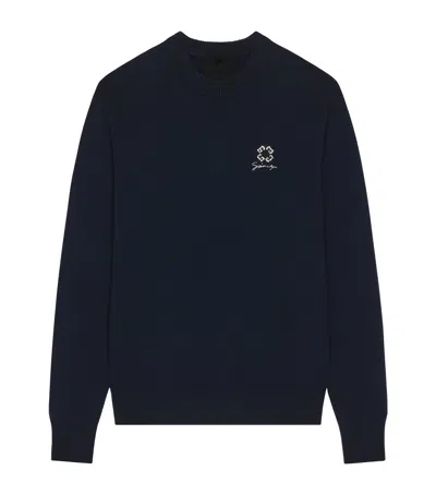 GIVENCHY WOOL-CASHMERE EMBROIDERED SWEATER