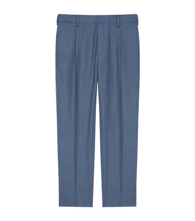 Givenchy Wool-cashmere Tailored Trousers In Blue