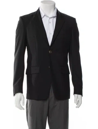 Pre-owned Givenchy Wool Chain-link Accents Blazer In Black