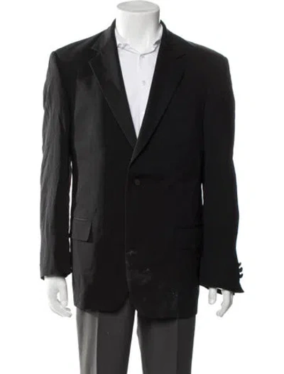 Pre-owned Givenchy Wool Chain-link Accents Blazer In Black