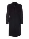 Givenchy Tailored Long Coat With Sharp Lapels In Blue