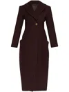 Givenchy Womens Notch-lapel Two-slip-pockets Regular-fit Wool Coat Russet Brown In Brown