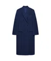 Givenchy Coat In Alpaca Bouclette Wool In Sapphire Blue