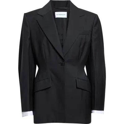 Givenchy Wool Cocoon Blazer In Black
