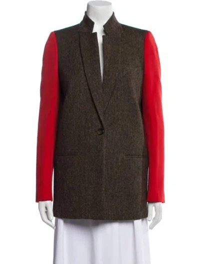 Pre-owned Givenchy Wool Colorblock Pattern Coat In Multi