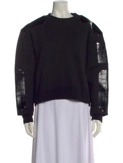 Pre-owned Givenchy Wool Crew Neck Sweater In Black