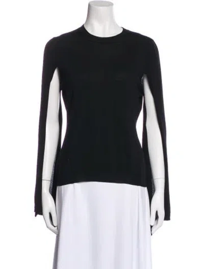 Pre-owned Givenchy Wool Crew Neck Sweater In Black