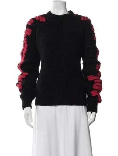 Pre-owned Givenchy Wool Crew Neck Sweater In Black