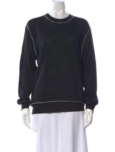 Pre-owned Givenchy Wool Crew Neck Sweater In Black
