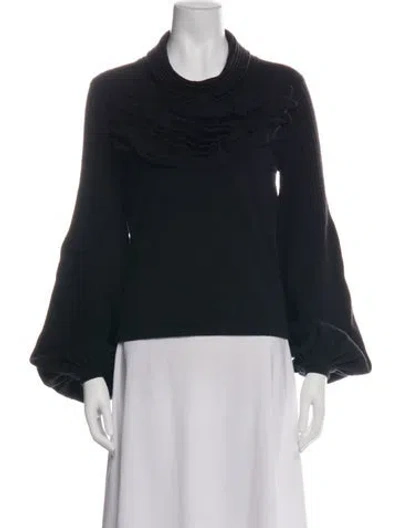 Pre-owned Givenchy Wool Crew Neck Sweater In Black