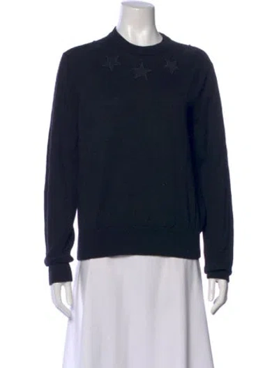 Pre-owned Givenchy Wool Crew Neck Sweater In Blue