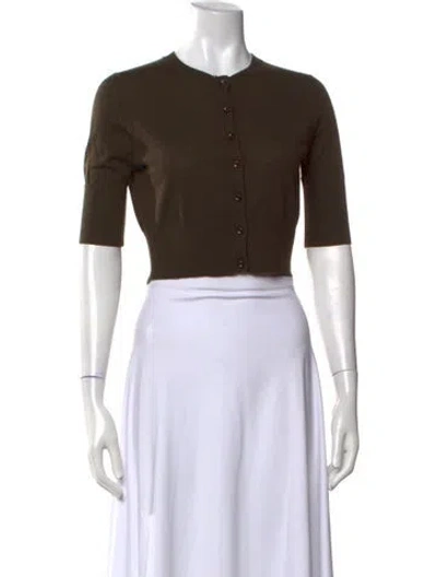 Pre-owned Givenchy Wool Crew Neck Sweater In Brown