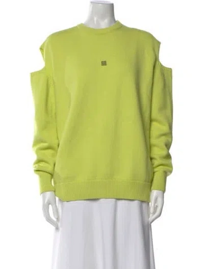 Pre-owned Givenchy Wool Crew Neck Sweater In Green