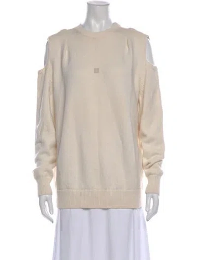 Pre-owned Givenchy Wool Crew Neck Sweater In Neutral