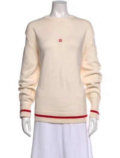 Pre-owned Givenchy Wool Crew Neck Sweater In Neutrals