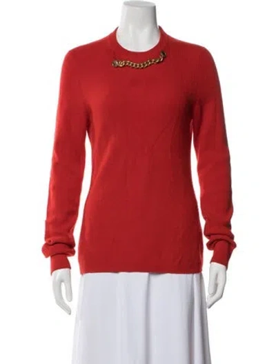 Pre-owned Givenchy Wool Crew Neck Sweater In Red