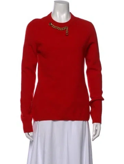 Pre-owned Givenchy Wool Crew Neck Sweater In Red