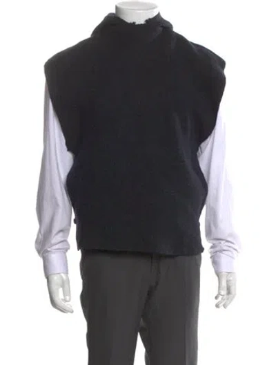 Pre-owned Givenchy Wool Crew Neck Sweater Vest In Black