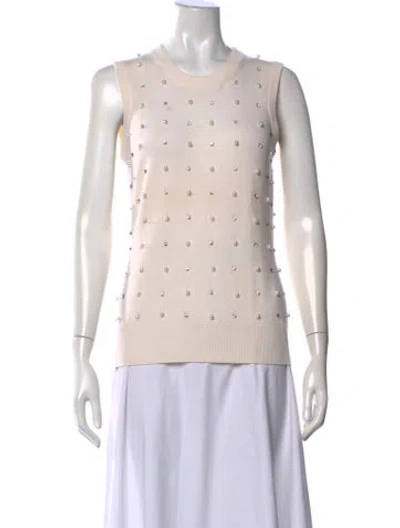 Pre-owned Givenchy Wool Crew Neck Sweater In White