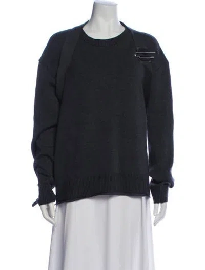 Pre-owned Givenchy Wool Crew Neck Sweatshirt In Blue
