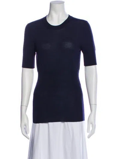 Pre-owned Givenchy Wool Crew Neck Top In Blue