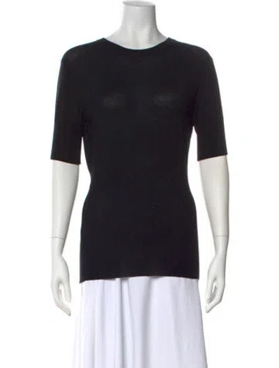 Pre-owned Givenchy Wool Crew Neck T-shirt In Black