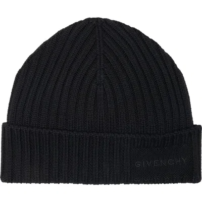 Givenchy Wool Cuff Beanie In Black