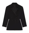 Givenchy Double-breasted Silk-blend Satin-trimmed Wool-twill Blazer