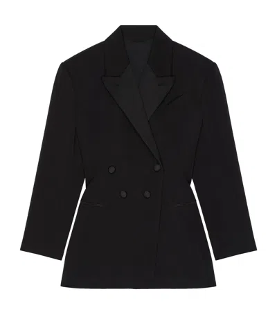 Givenchy Jacket In Wool With Pleated Back In Black