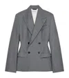 Givenchy Double Breasted Jacket In Wool In Gray