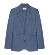 Givenchy Unconstructed Jacket In Flannel In Blue