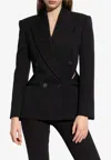 Givenchy Wool Double-breasted Blazer In Black