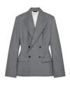 Givenchy Double Breasted Jacket In Wool In Gray
