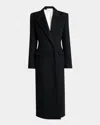 Givenchy Wool Double-breasted Cinched Coat In Black