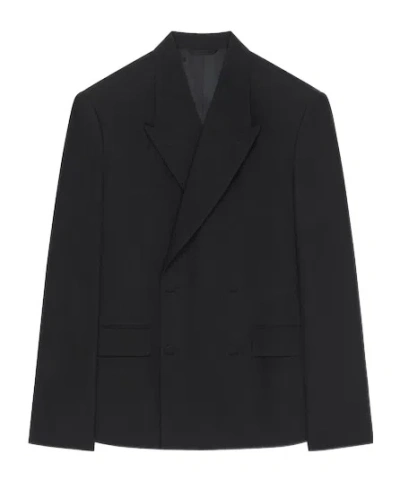 Givenchy Wool Double-breasted Suit Jacket In Black