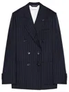 Givenchy Double Breasted Jacket With Pockets In Navy