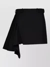 Givenchy Wool Draped Asymmetric Mini Skirt In Multi
