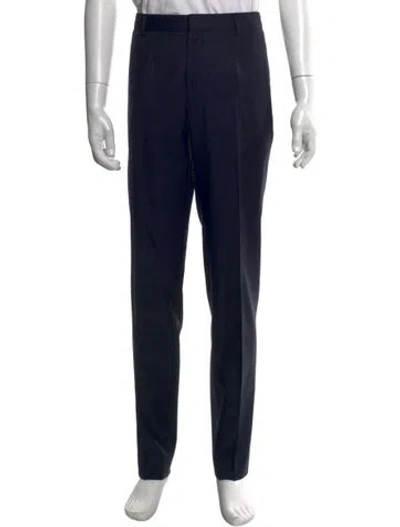 Pre-owned Givenchy Wool Dress Pants In Blue
