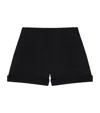 Givenchy Wool Elasticated Waist Shorts In Black